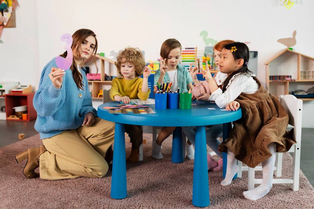 Teachers with kids